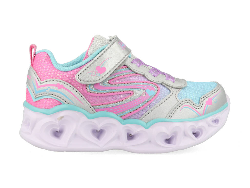 Skechers Heart Lights 20294N SMLT Zilver 21