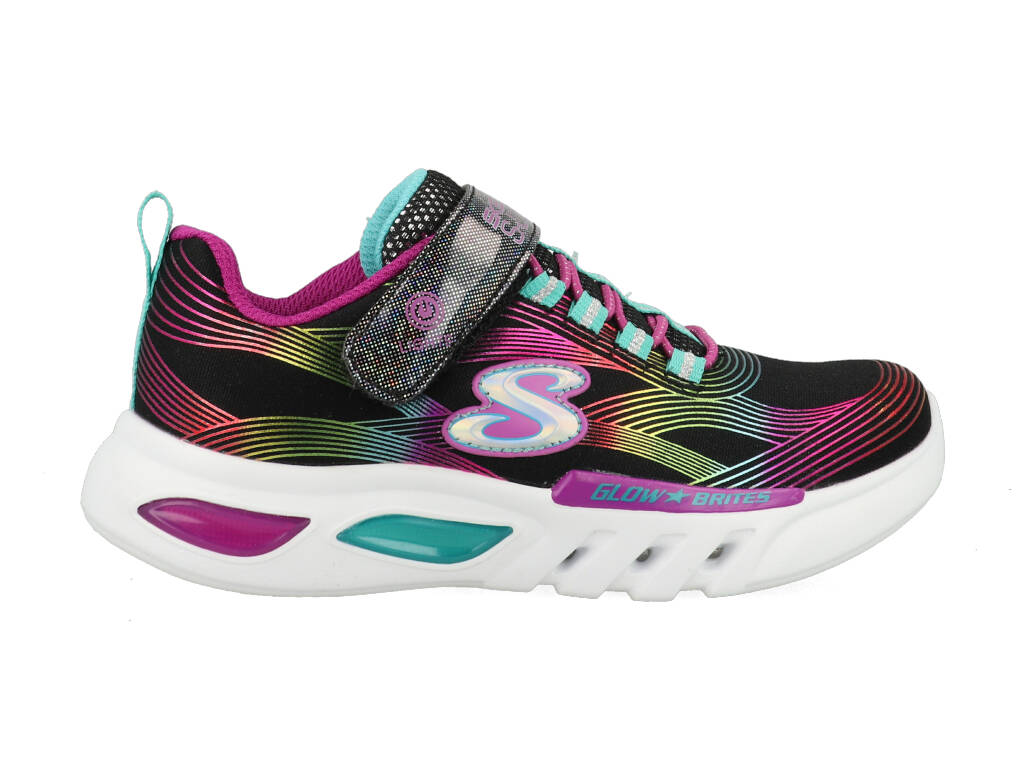 Skechers Glow-Brites 302306L-BKMT Zwart-27