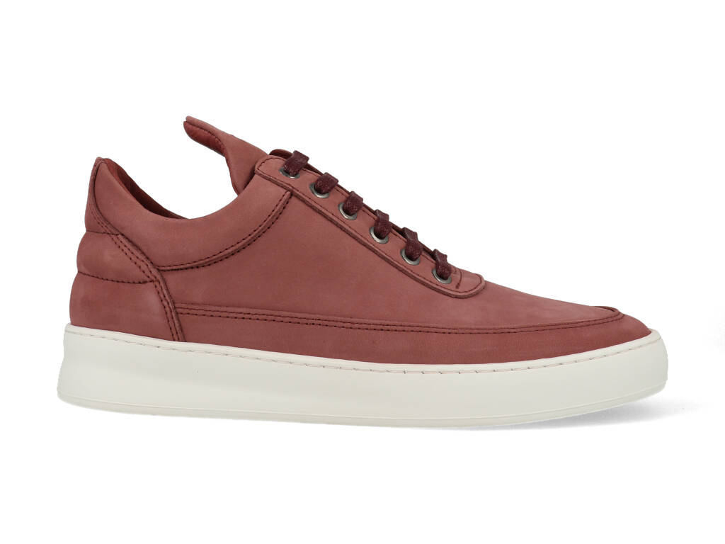 Filling Pieces Low Top Plain Lane Nubuck Maroon-42