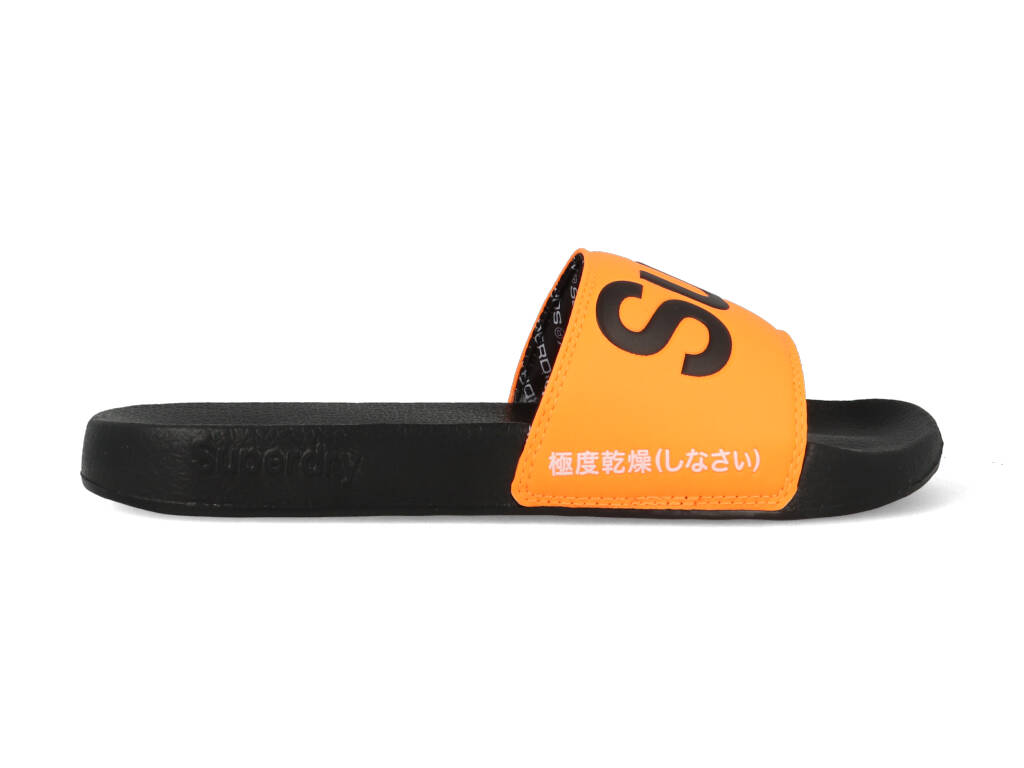 Superdry Slippers MF3108ST X2T Zwart Oranje 46 47