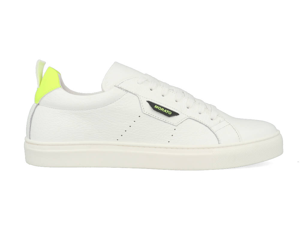 Antony Morato leren sneakers wit-neon geel