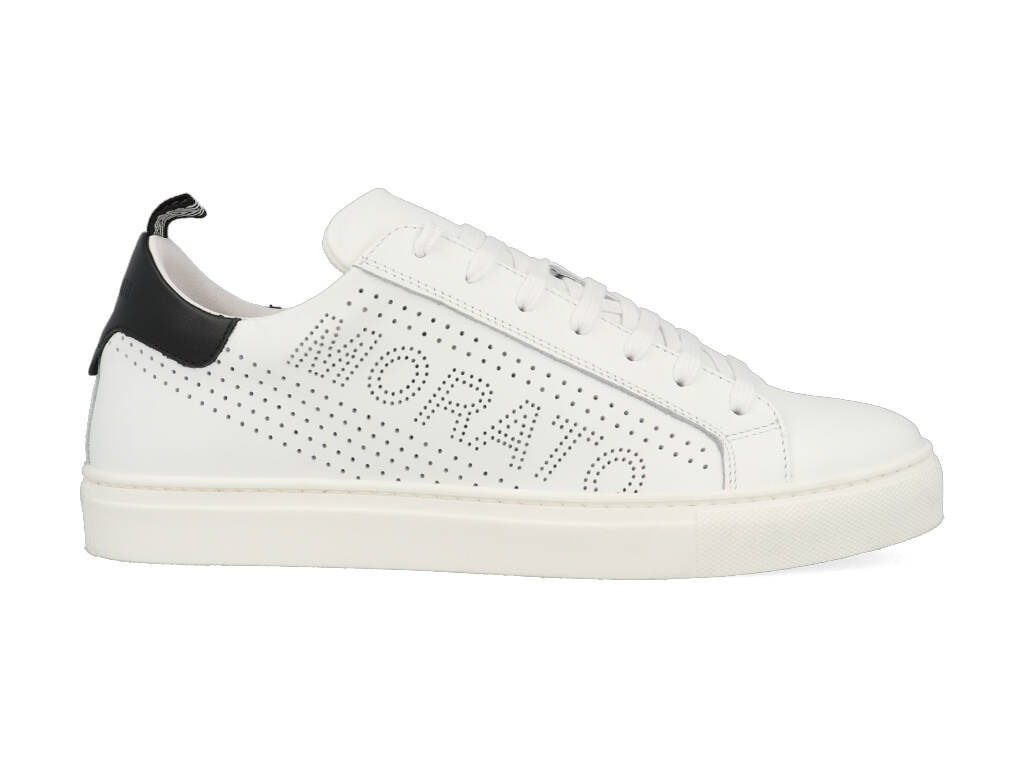 Antony Morato leren sneakers wit-zwart